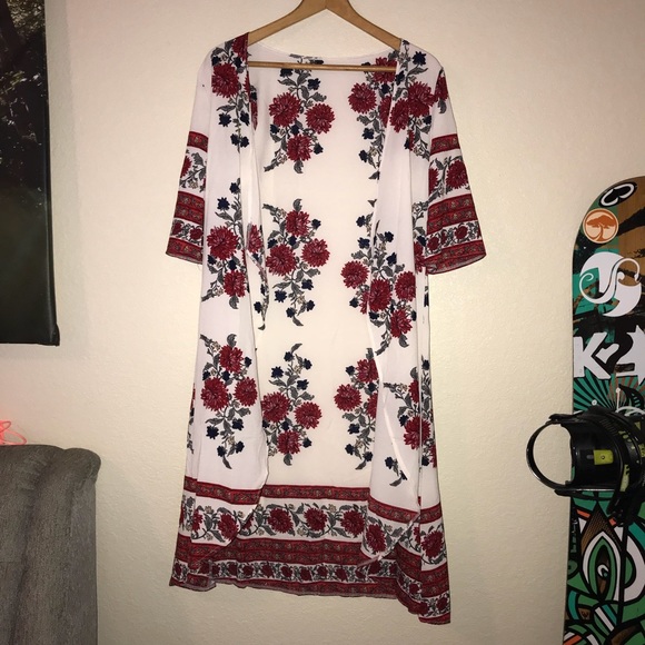 Tops - Floral Kimono (Thrifted See Description)